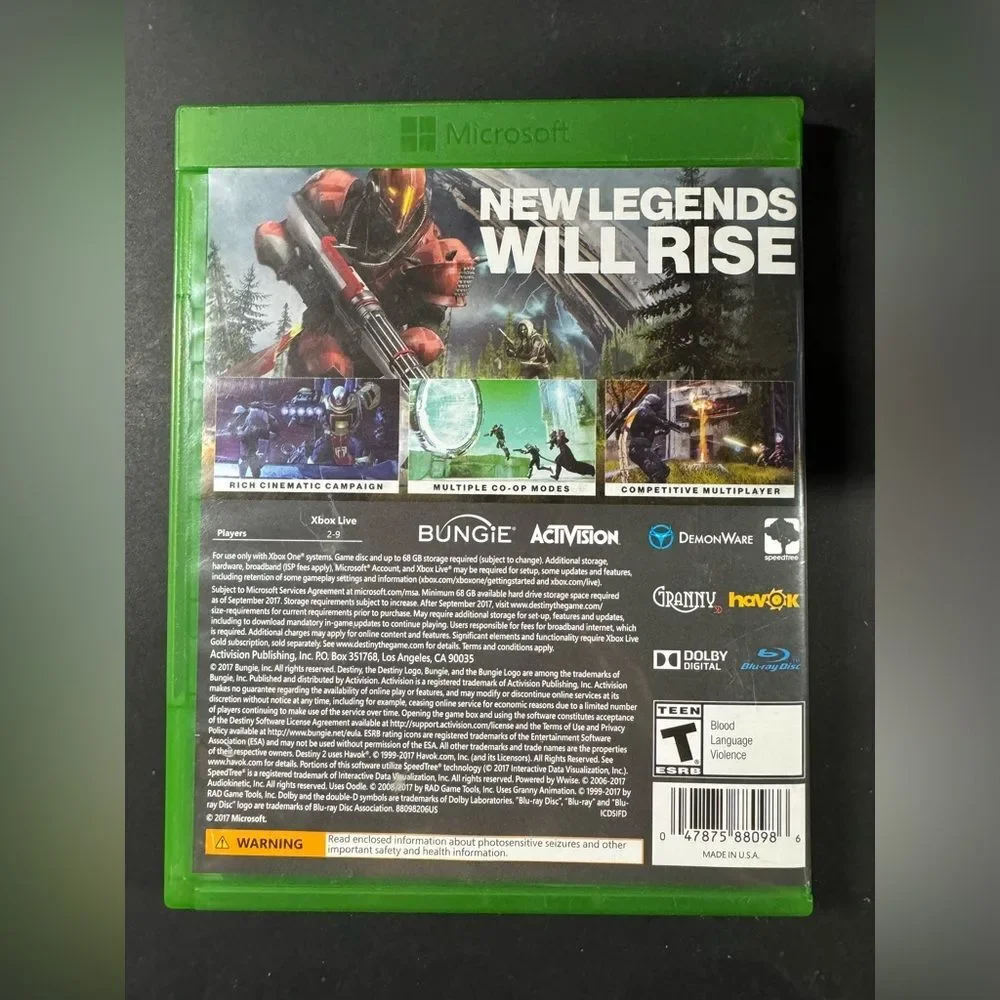 Destiny 2 (Microsoft Xbox One, 2017)